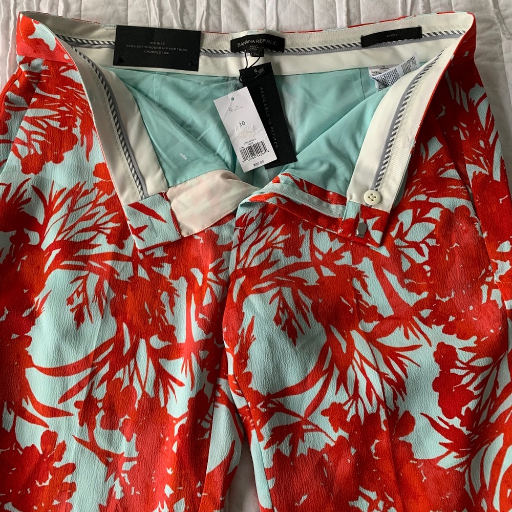 NWT! BANANA REPUBLIC FLOWY AVERY FIT PANTS, 10